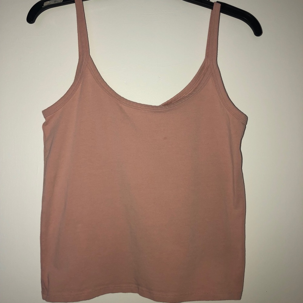 Pink cropped tank top